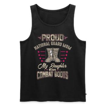 Proud National Guard Mother - Men's Premium Organic Tank Top - black - Front - Michal (187cm)