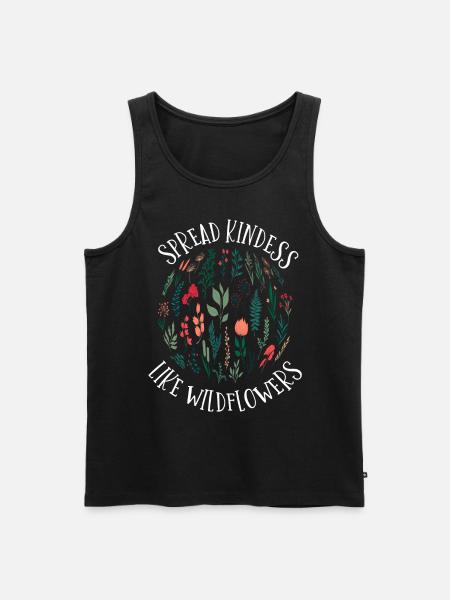 Kindness How To Spread Wildflowers - Men's Premium Organic Tank Top - black