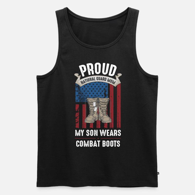 Stolze Nationalgarde Mutter - Männer Premium Bio Tank Top - Schwarz