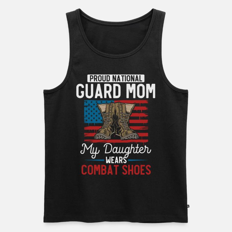 Stolze Nationalgarde Mutter - Männer Premium Bio Tank Top - Schwarz