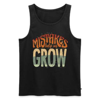 Fehler Helfen Uns, Zu Wachsen - Männer Premium Bio Tank Top - Schwarz - Vorne - AI Model Male 178 light (178cm)