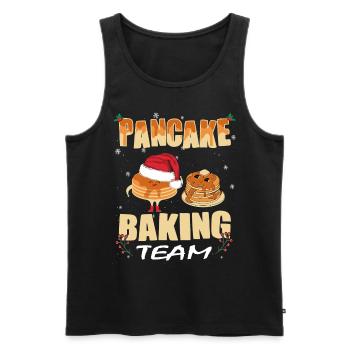 Weihnachtspfannkuchen Pancake Backen - Männer Premium Bio Tank Top - Schwarz - Vorne - AI Model Male 178 light (178cm)