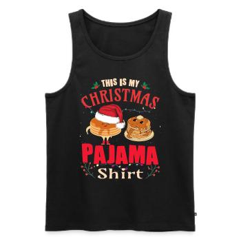 Weihnachtspfannkuchen Christmas Pajama - Männer Premium Bio Tank Top - Schwarz - Vorne - AI Model Male 178 light (178cm)