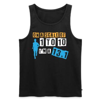 Half Marathon, Marathon, Runner - Men's Premium Organic Tank Top - black - Front - AI Model Male 178 light (178cm)