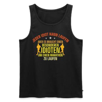 Half Marathon, Marathon, Runner - Men's Premium Organic Tank Top - black - Front - AI Model Male 178 light (178cm)