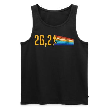 Half Marathon, Marathon, Runner - Men's Premium Organic Tank Top - black - Front - AI Model Male 178 light (178cm)