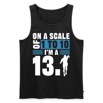 Half Marathon, Marathon, Runner - Men's Premium Organic Tank Top - black - Front - AI Model Male 178 light (178cm)