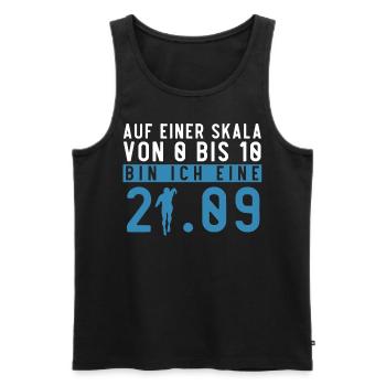 Halbmarathon, Marathon, Läufer - Männer Premium Bio Tank Top - Schwarz - Vorne - Michal (187cm)