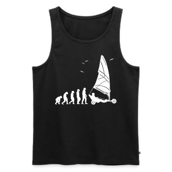 Beach Sailing Windracer Land Sailers Land Sailors - Men's Premium Organic Tank Top - black - Front - AI Model Male 178 light (178cm)