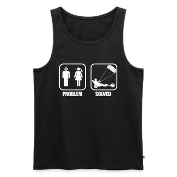 Strand-Kite Windracer Land-Kite Kite-Strandsegler - Männer Premium Bio Tank Top - Schwarz - Vorne - AI Model Male 178 light (178cm)