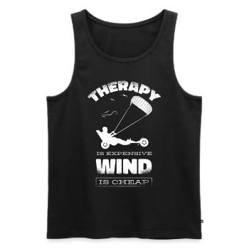 Strand-Kite Windracer Land-Kite Kite-Strandsegler - Männer Premium Bio Tank Top - Schwarz - Vorne - AI Model Male 178 light (178cm)