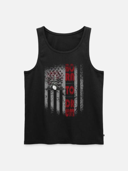Born to drum - drummer - Men's Premium Organic Tank Top - black