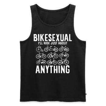 Bikesexual, Bicycle, Cycling - Men's Premium Organic Tank Top - black - Front - Michal (187cm)