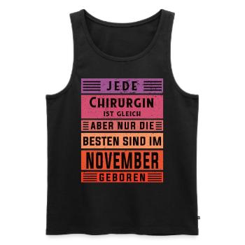 Krankenhaus Arzt Geburtstag November geboren - Männer Premium Bio Tank Top - Schwarz - Vorne - Michal (187cm)