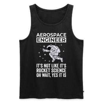 Aerospace Engineer, Rocket Science - Men's Premium Organic Tank Top - black - Front - AI Model Male 178 light (178cm)