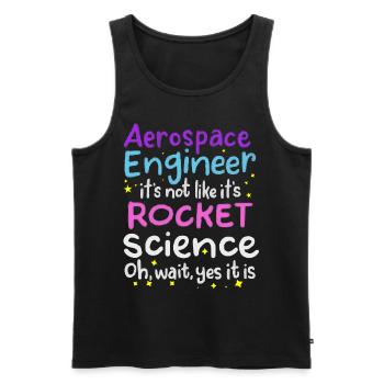 Aerospace Engineer, Rocket Science - Men's Premium Organic Tank Top - black - Front - AI Model Male 178 light (178cm)