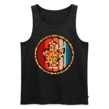 Westliche Kuhkaktus - Männer Premium Bio Tank Top - Schwarz - Vorne - AI Model Male 178 light (178cm)