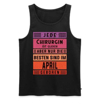 Krankenhaus Arzt Geburtstag April geboren - Männer Premium Bio Tank Top - Schwarz - Vorne - Michal (187cm)