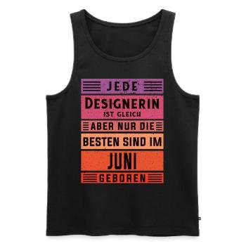 Illustrator Geburtstag Juni geboren Designerin - Männer Premium Bio Tank Top - Schwarz - Vorne - Michal (187cm)