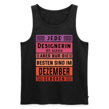 Illustrator Geburtstag Dezember geboren Designerin - Männer Premium Bio Tank Top - Schwarz - Vorne - Michal (187cm)