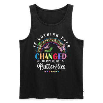 Would there be no butterflies - Men's Premium Organic Tank Top - black - Front - Michal (187cm)