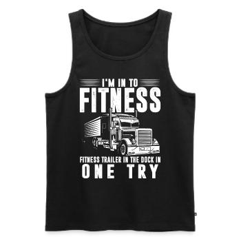 LKW -Fahrer, Trucker, Fahrwagen Fahren - Männer Premium Bio Tank Top - Schwarz - Vorne - AI Model Male 178 light (178cm)