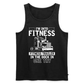 LKW -Fahrer, Trucker, Fahrwagen Fahren - Männer Premium Bio Tank Top - Schwarz - Vorne - Michal (187cm)