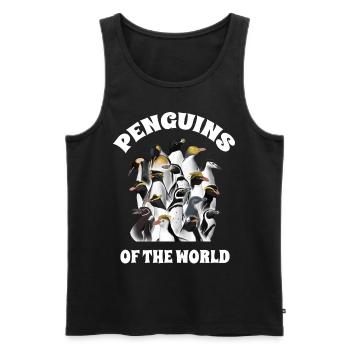 Pinguine, Penguin, Penguin -Liebhaber - Männer Premium Bio Tank Top - Schwarz - Vorne - AI Model Male 178 light (178cm)