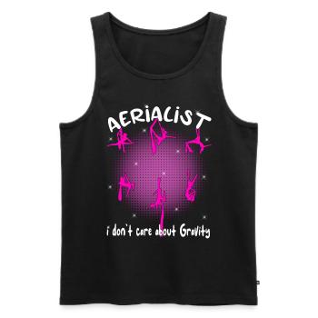 Aerial Silk Akrobatik Circus Aerialist - Männer Premium Bio Tank Top - Schwarz - Vorne - Michal (187cm)