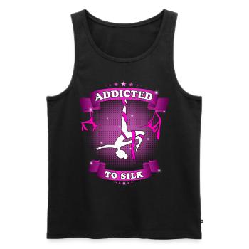 Süchtig Nach Seide Aerial Silk Akrobatik - Männer Premium Bio Tank Top - Schwarz - Vorne - Michal (187cm)