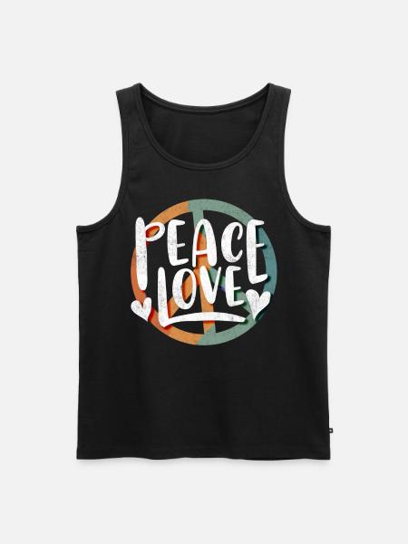 Love of peace, peace - Men's Premium Organic Tank Top - black