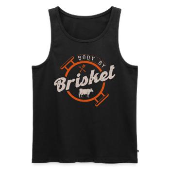Smokoligist, BBQ, Grill, - Men's Premium Organic Tank Top - black - Front - AI Model Male 178 light (178cm)