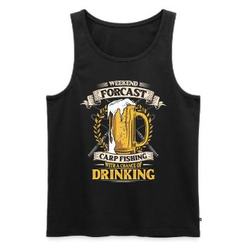 Karpfen Angeln Und Trinken. - Männer Premium Bio Tank Top - Schwarz - Vorne - AI Model Male 178 light (178cm)