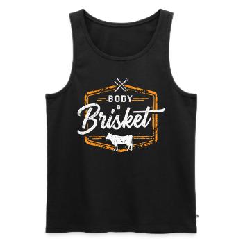 Smokoligist, BBQ, Grill, - Men's Premium Organic Tank Top - black - Front - AI Model Male 178 light (178cm)