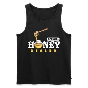 Marchand de miel, Honey Comp, - Débardeur bio Premium Homme - noir - Devant - AI Model Male 178 light (178cm)