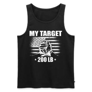 Armwrestler USA-Flaggen-Handdrücken - Männer Premium Bio Tank Top - Schwarz - Vorne - Michal (187cm)