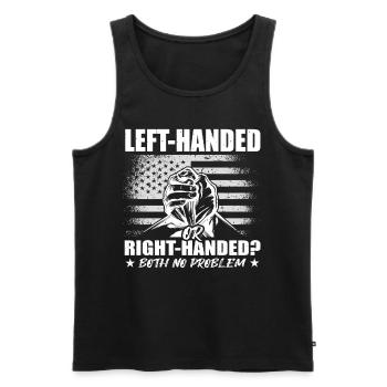 Armwrestler USA-Flaggen-Handdrücken - Männer Premium Bio Tank Top - Schwarz - Vorne - Michal (187cm)