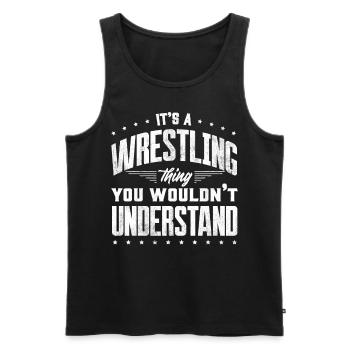 It's wrestling, you wouldn't understand - Men's Premium Organic Tank Top - black - Front - Michal (187cm)