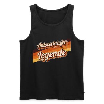 Autohändler Geburtstag als Legende geboren - Männer Premium Bio Tank Top - Schwarz - Vorne - Michal (187cm)