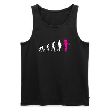Evolution Jumping Rope Women - Men's Premium Organic Tank Top - black - Front - AI Model Male 178 light (178cm)