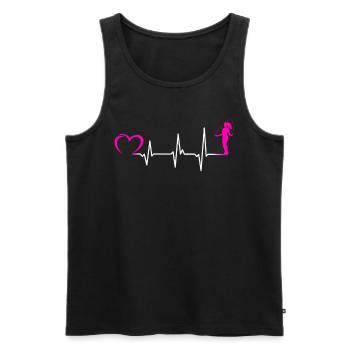 Heartbeat Jumping Rope Women - Men's Premium Organic Tank Top - black - Front - AI Model Male 178 light (178cm)