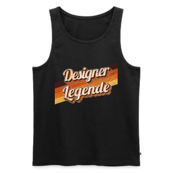 Illustrator Geburtstag als Legende geboren - Männer Premium Bio Tank Top - Schwarz - Vorne - Michal (187cm)