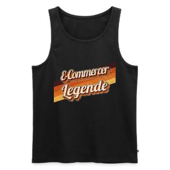 Online-Händler Geburtstag als Legende geboren - Männer Premium Bio Tank Top - Schwarz - Vorne - AI Model Male 178 light (178cm)