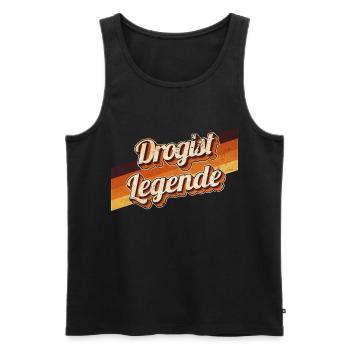 Apotheker Geburtstag als Legende geboren Drogist - Männer Premium Bio Tank Top - Schwarz - Vorne - Michal (187cm)