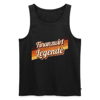 Finanzamt Geburtstag als Legende geboren - Männer Premium Bio Tank Top - Schwarz - Vorne - Michal (187cm)