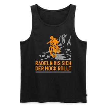 Mountainbiker Mountain Bikes BMX MTB Mountainbike - Männer Premium Bio Tank Top - Schwarz - Vorne - Michal (187cm)