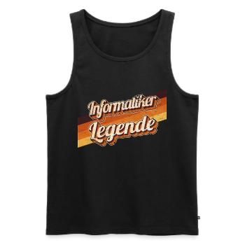 Programmierer Geburtstag als Legende geboren - Männer Premium Bio Tank Top - Schwarz - Vorne - AI Model Male 178 light (178cm)
