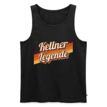 Gastronom-Wirt Geburtstag als Legende geboren - Männer Premium Bio Tank Top - Schwarz - Vorne - Michal (187cm)