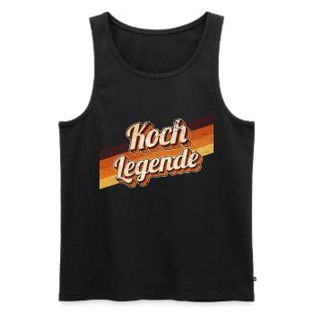 Gastronomie Geburtstag als Legende geboren Koch - Männer Premium Bio Tank Top - Schwarz - Vorne - Michal (187cm)