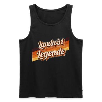 Bauern Geburtstag als Legende geboren Landwirt - Männer Premium Bio Tank Top - Schwarz - Vorne - AI Model Male 178 light (178cm)